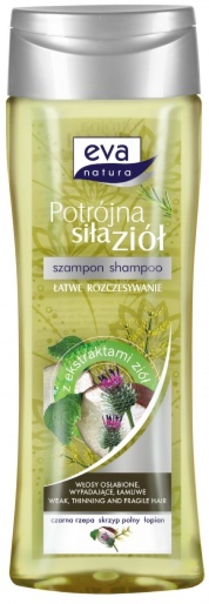 Șampon pentru păr Eva Triple Power of Herbs Shampoo Black Turnip 400ml