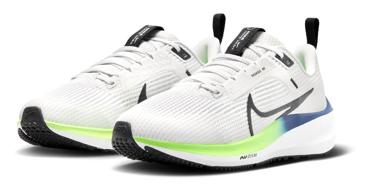 Adidași pentru copii Nike Air Zoom Pegasus 40 Gs White s.36.5