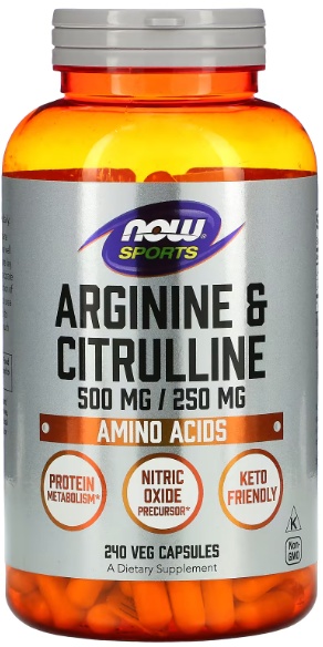 Aminoacizi NOW Arginine & Citrulline 340g