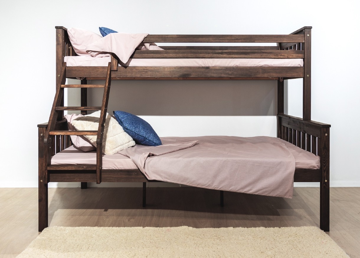 Pat copii MobiCasa Etajat Mowgli 80/120x200 Brown
