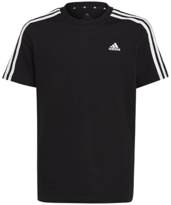 Детская футболка Adidas Essentials 3-Stripes Cotton Tee Black, s.152