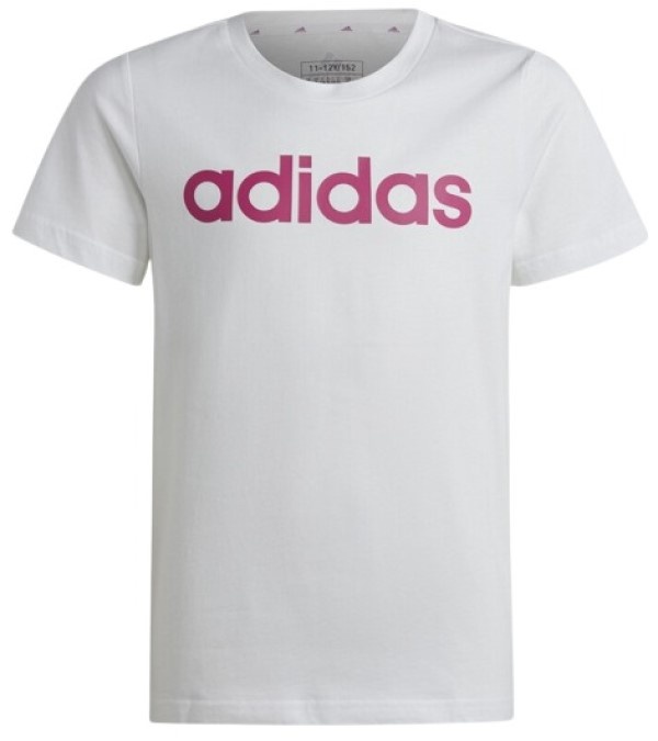 Детская футболка Adidas Essentials Linear Logo Cotton Slim Fit Tee White, s.128