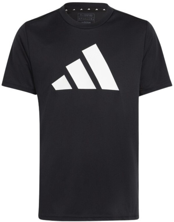 Детская футболка Adidas Train Essentials Aeroready Logo Regular-Fit Tee Black, s.152