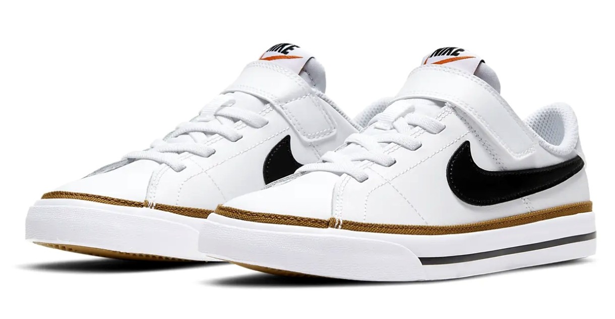 Ghete pentru copii Nike Court Legacy (Psv) White/Desert Ochre/Gum Light Brown/Black, s.31