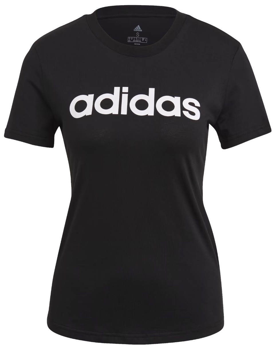 Женская футболка Adidas Essentials Slim Logo Tee Black, s.M