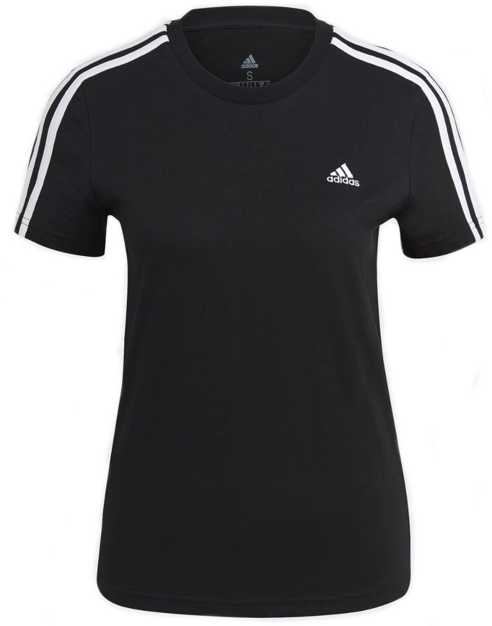 Женская футболка Adidas Shirt 3 Stripes Black, s.XS