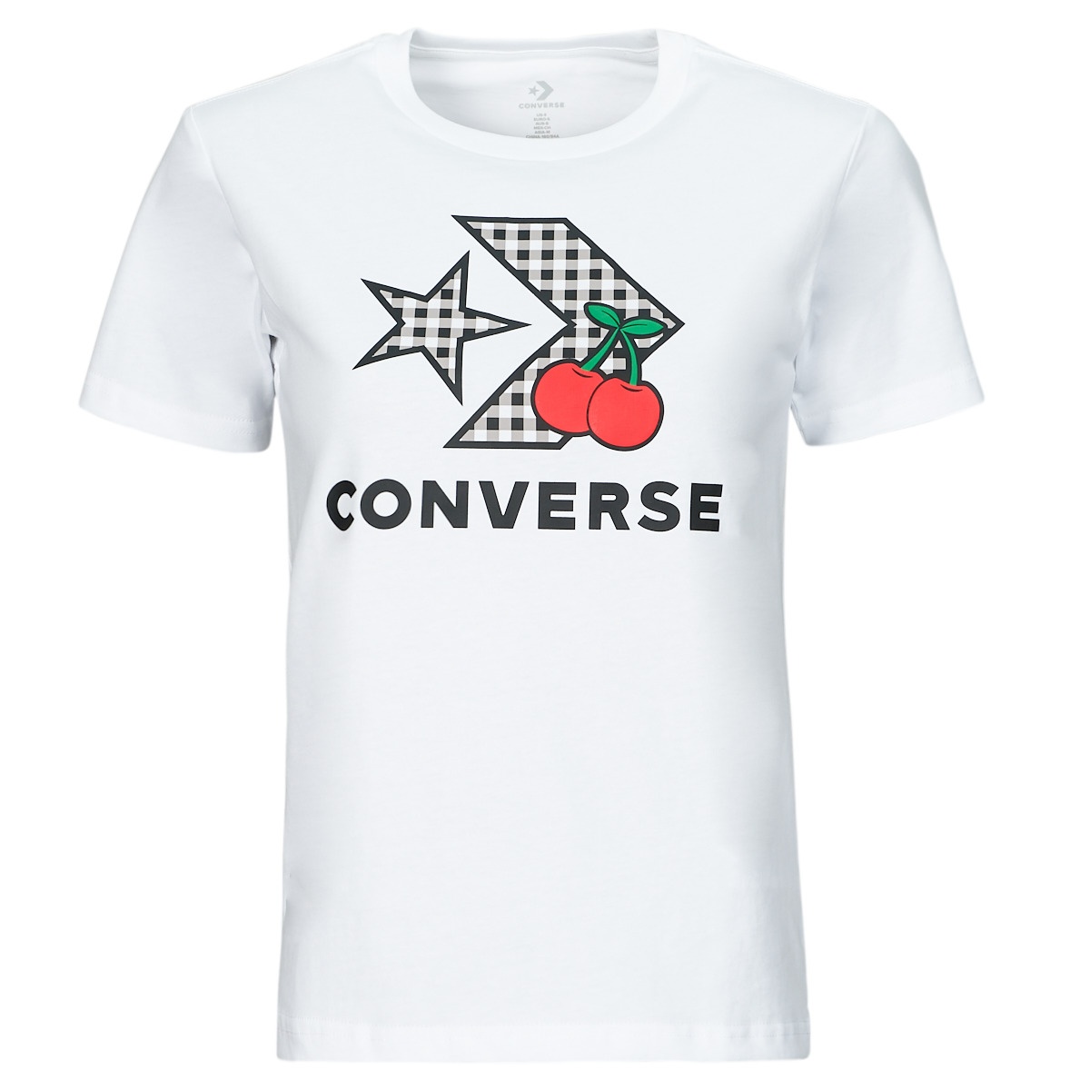 Женская футболка Converse Cherry Star Chevron Infill Tee White, s.L