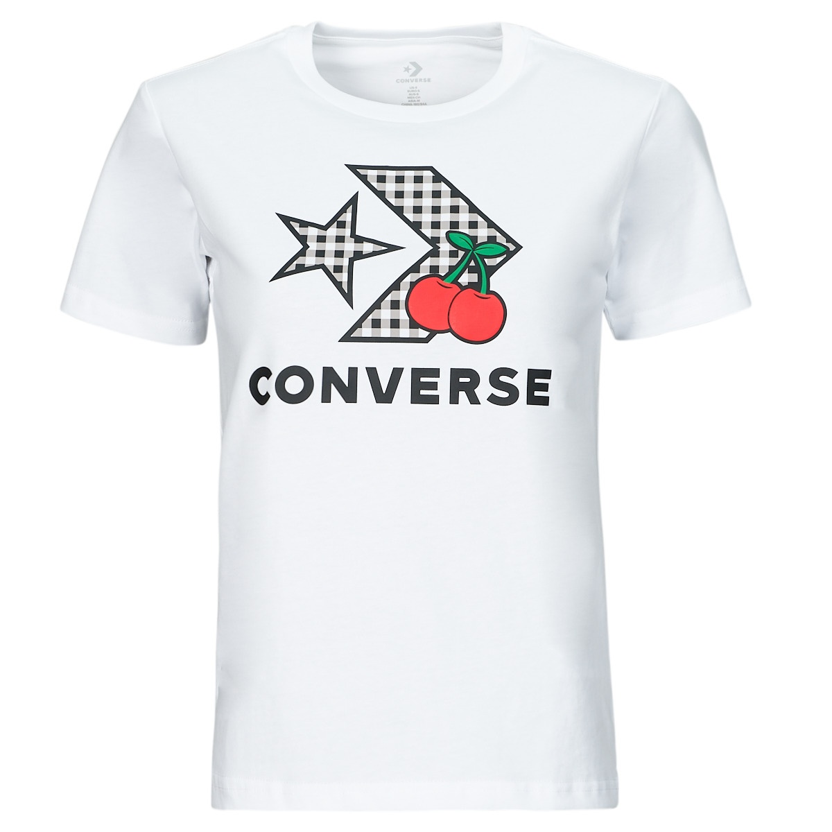 Женская футболка Converse Cherry Star Chevron Infill Tee White, s.M