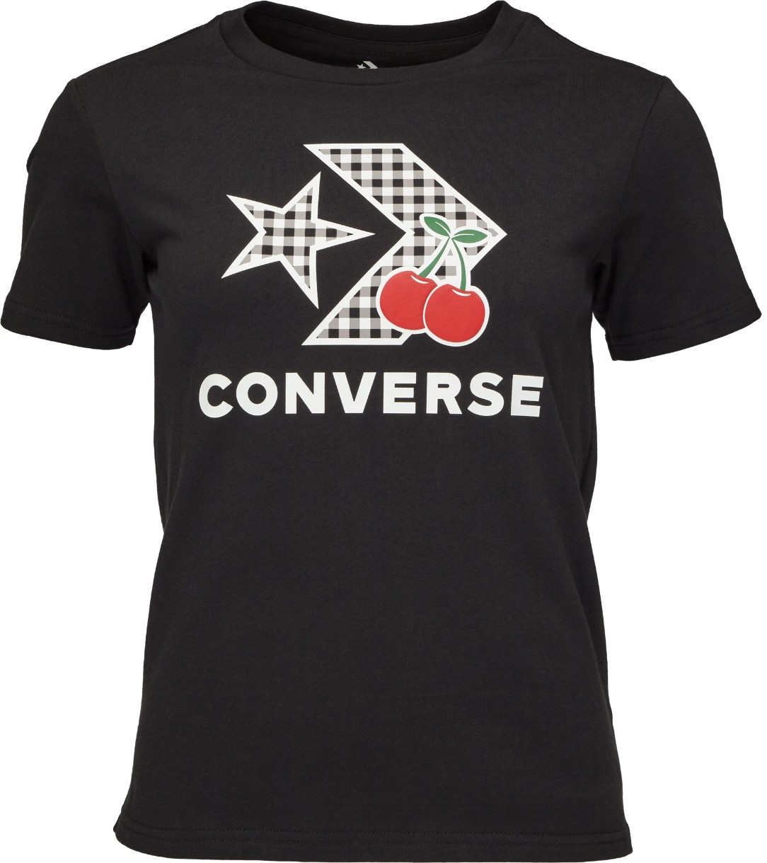 Женская футболка Converse Cherry Star Chevron Infill Tee Black, s.XXL