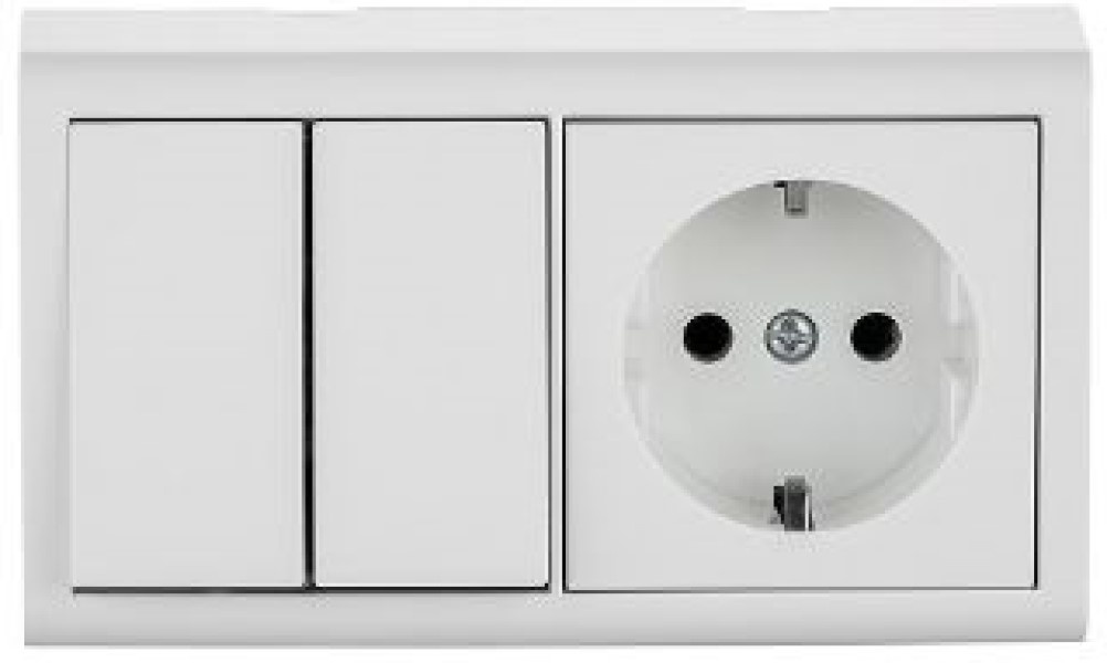 Выключатель + розетка Ovivo Nivo 402-010000-912
