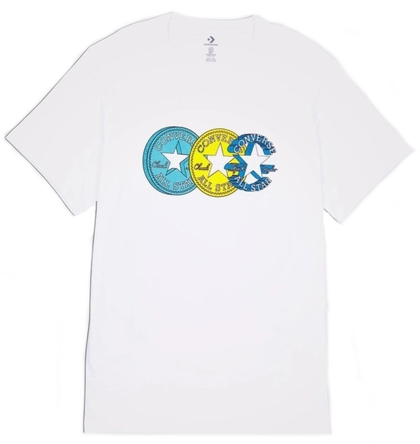 Мужская футболка Converse Chuck Patch Distort Tee White, s.XXL
