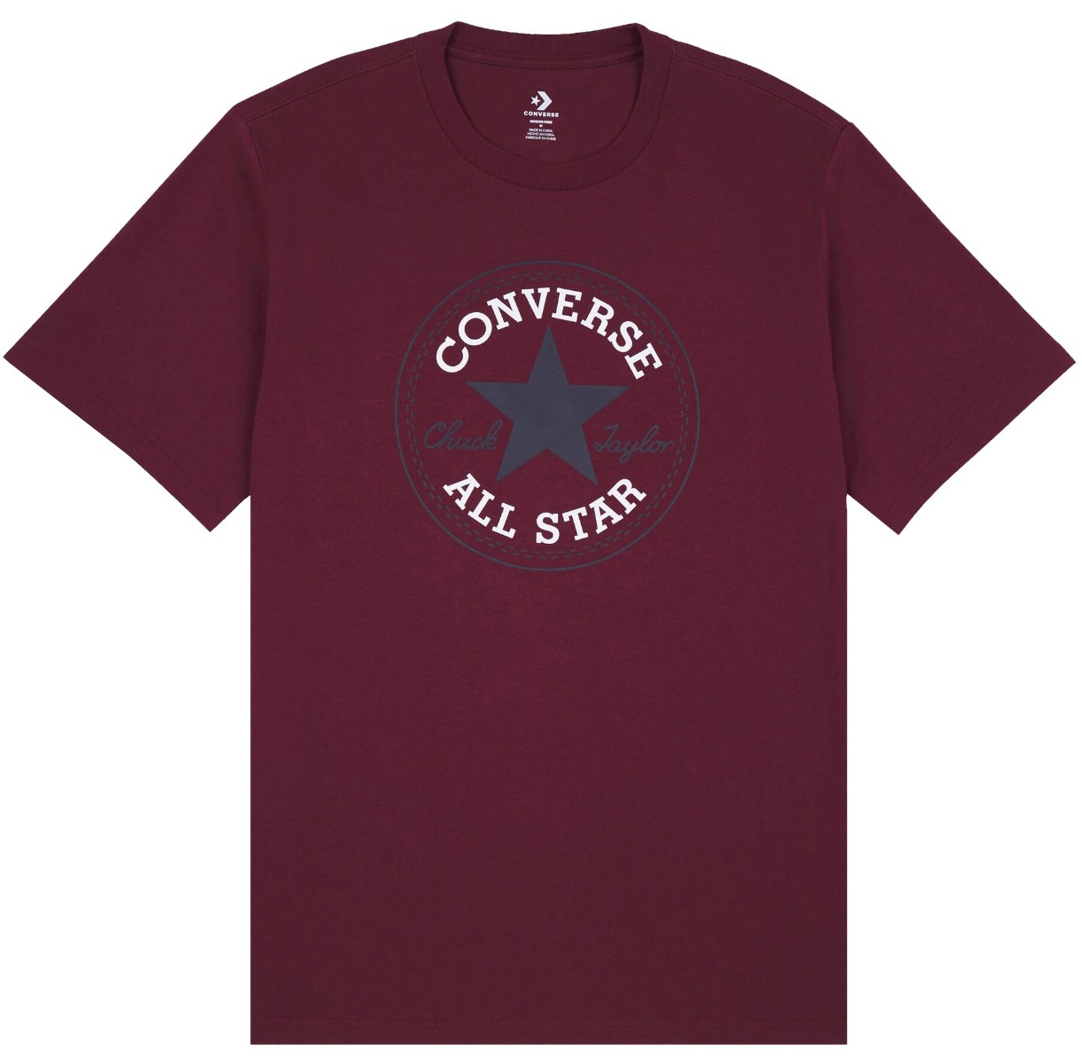 Tricou bărbătesc Converse Chuck Patch Tee Darkred, s.XL