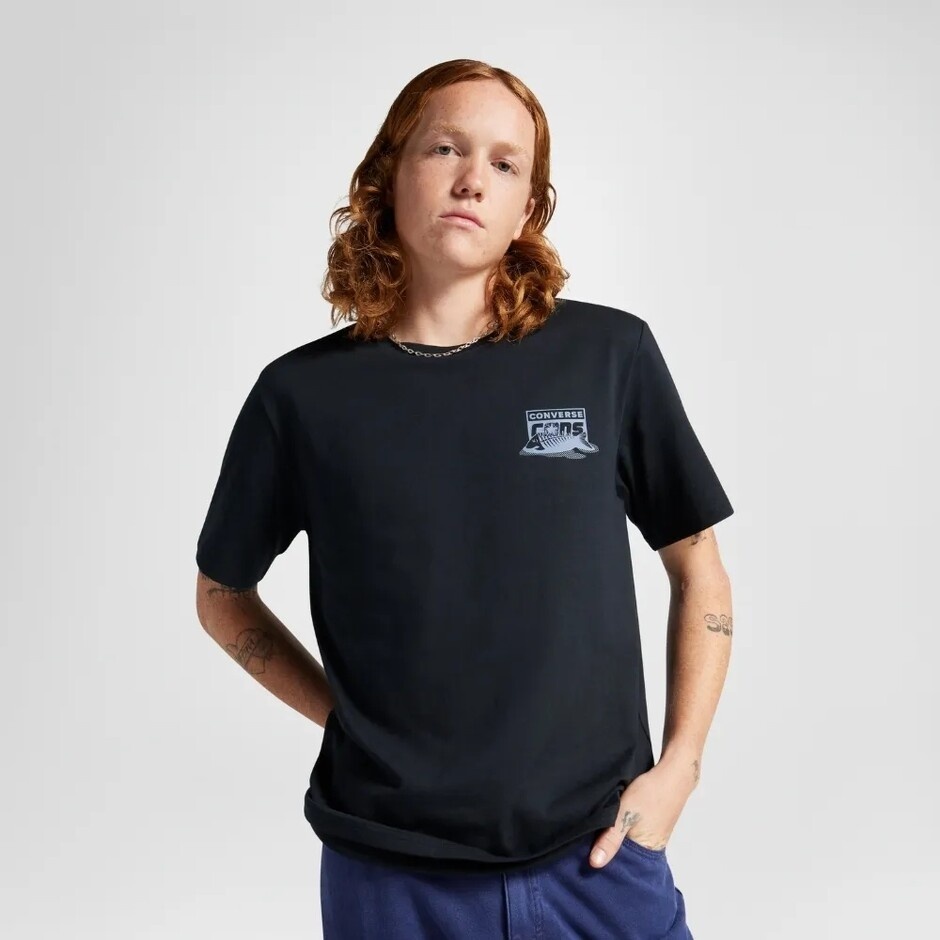 Мужская футболка Converse Cons Fishbowl Tee Black, s.M