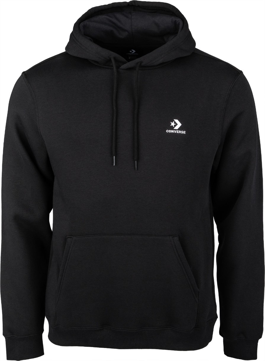 Hanorac pentru bărbați Converse Standard Fit Left Chest Star Chev Emb Hoodie Ft Black, s.S