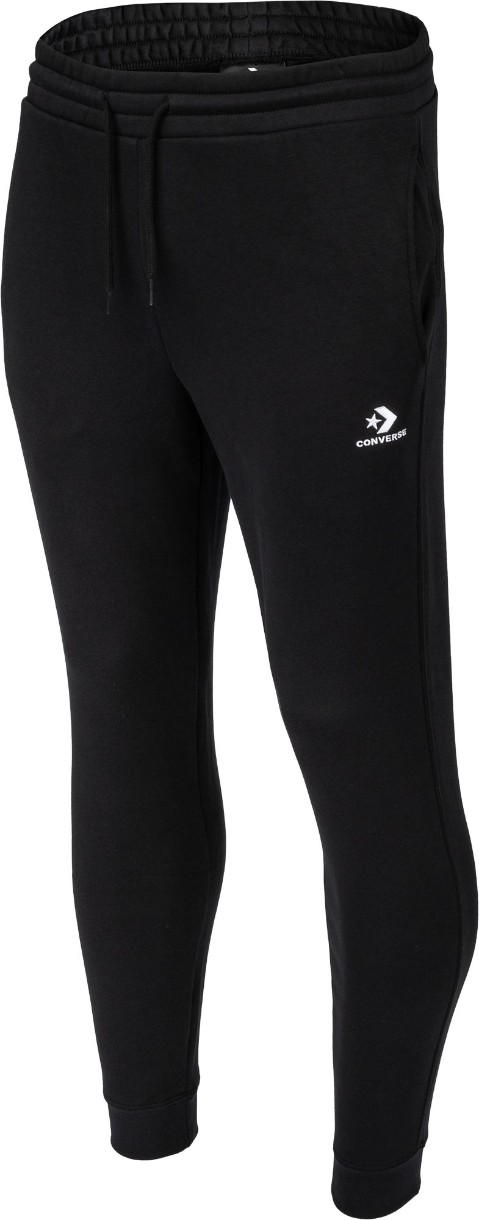 Pantaloni spotivi pentru bărbați Converse Standard Fit Wearers Left Star Chev Emb Fleece Pant Ft Black, s.L