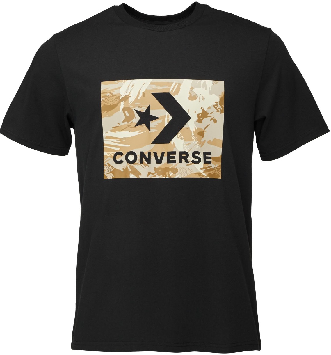 Мужская футболка Converse Star Chev Brush Stroke Knock Out Camo Fill Black, s.M