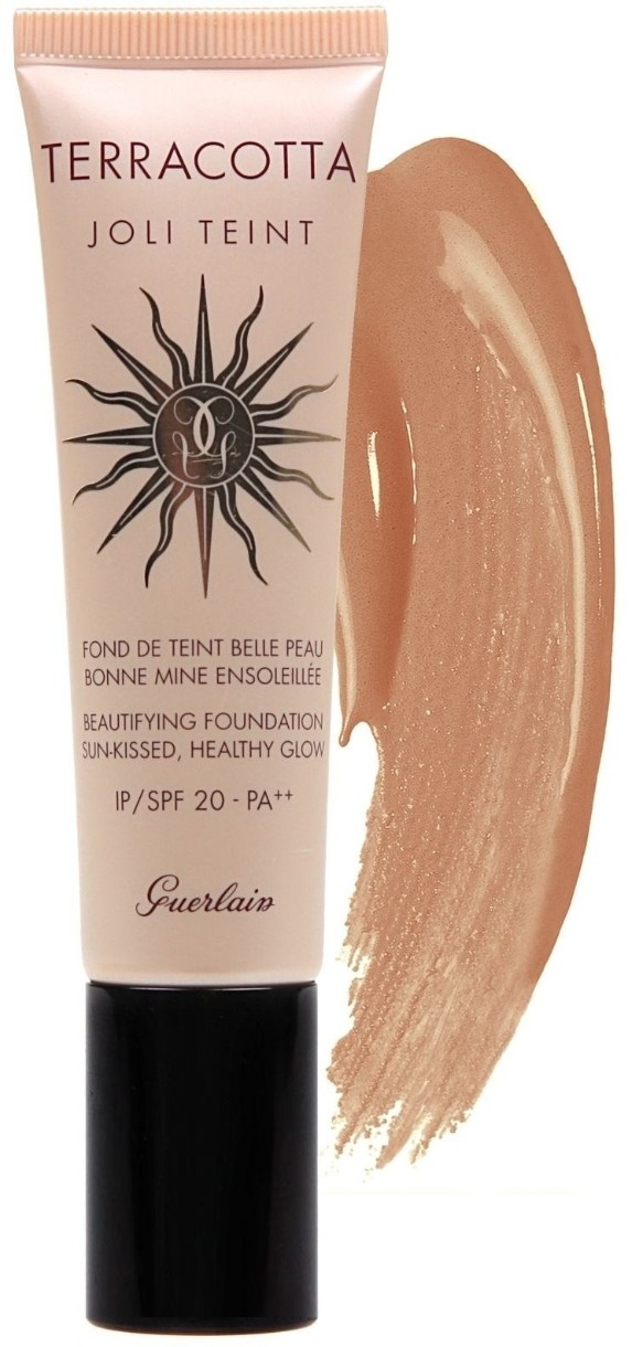 Fond de ten pentru față Guerlain Terracotta Joli Teint Healthy Glow Foundation SPF20 Dark 30ml