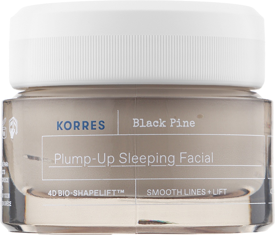Cremă pentru față Korres Black Pine Plump-Up Sleeping Facial 40ml
