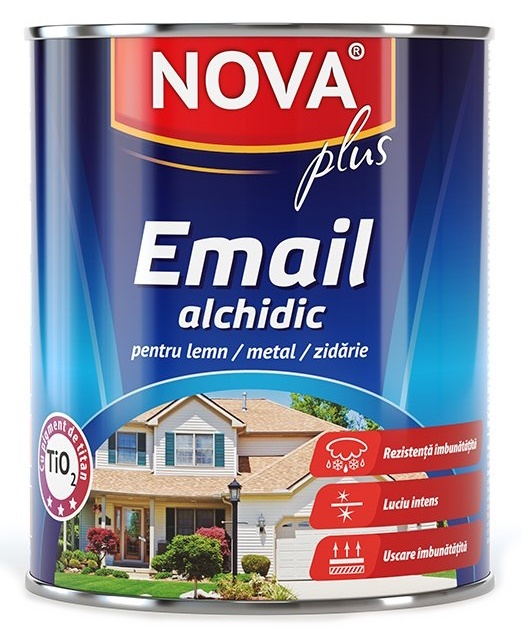 Smalț Nova Plus Glossy PF-115 Black 2.7kg