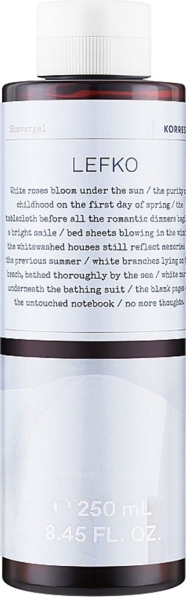 Гель для душа Korres Lefko 250ml