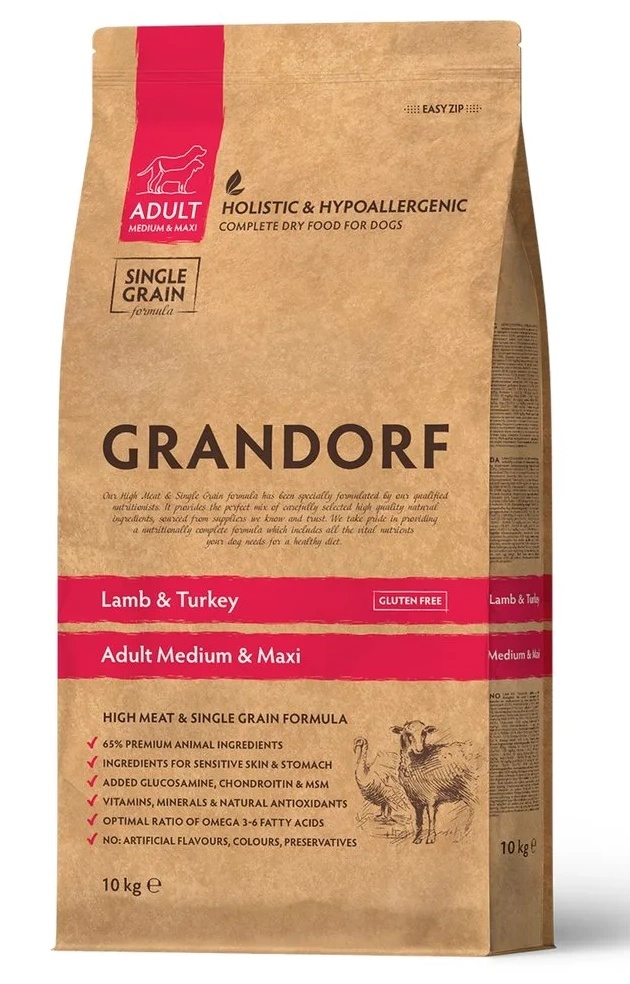 Сухой корм для собак Grandorf Adult Medium & Maxi Lamb & Turkey 10kg