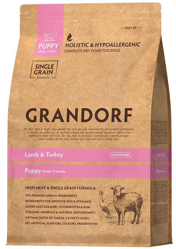 Сухой корм для собак Grandorf Puppy Lamb & Turkey 1kg