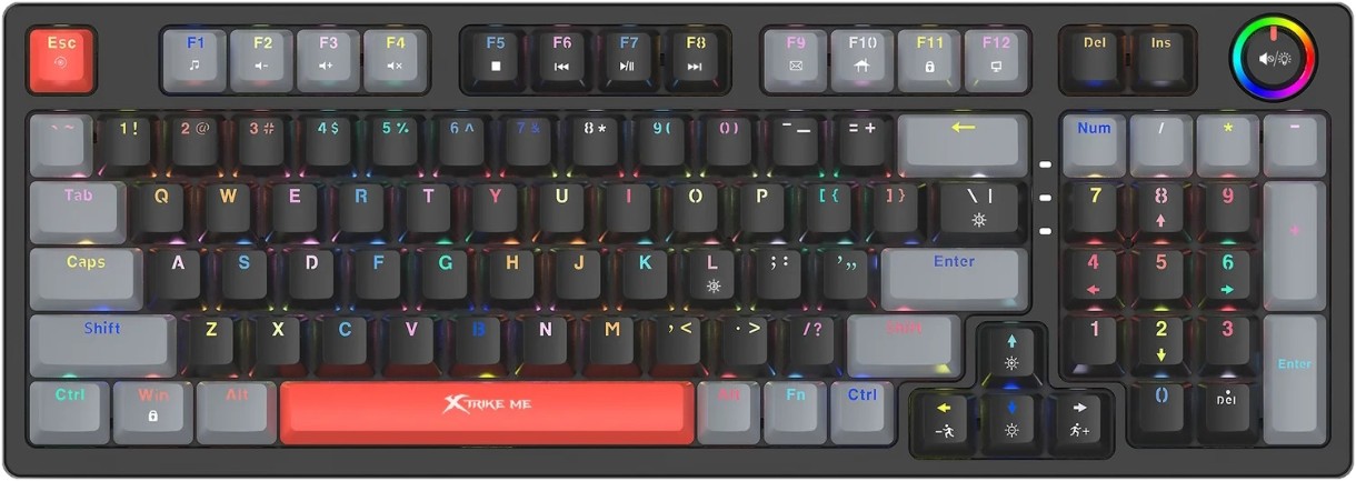 Клавиатура Xtrike Me GK-987G Grey/Red