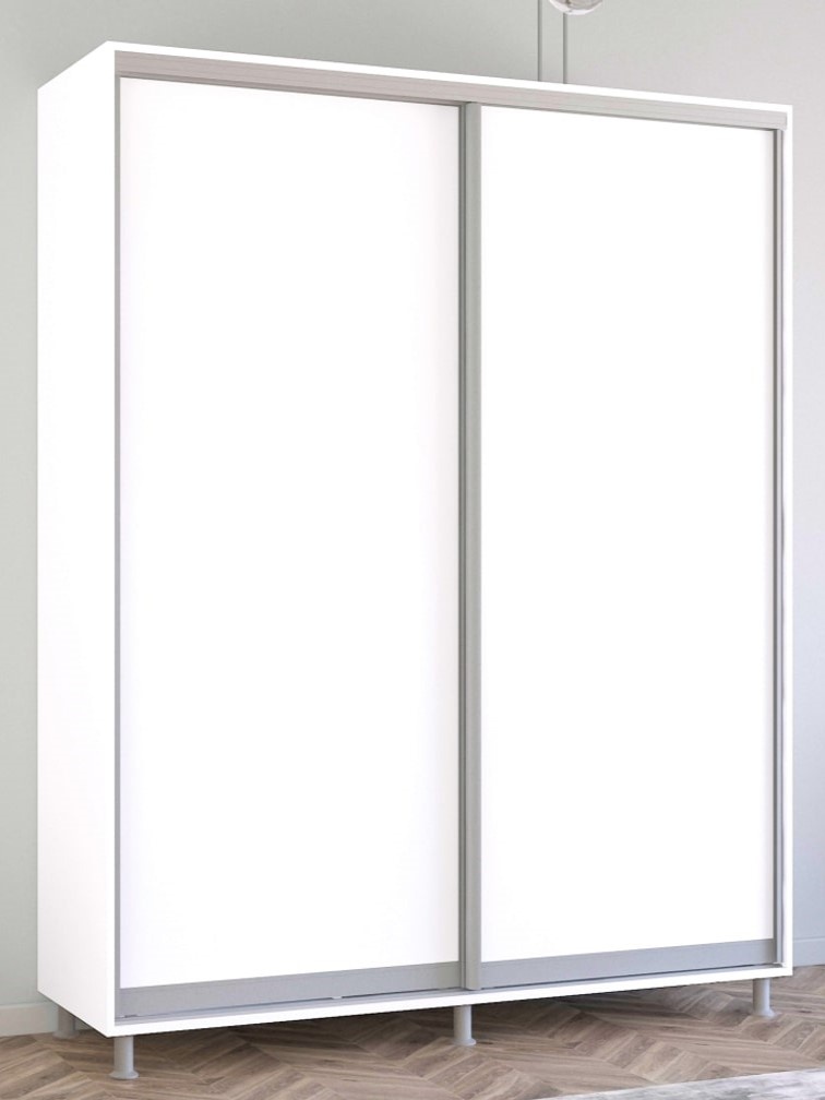 Dulap cu uşi glisante Mobildor-Lux Aron P 180x200 (8681 Alb Briliant) uși glisante din PAL