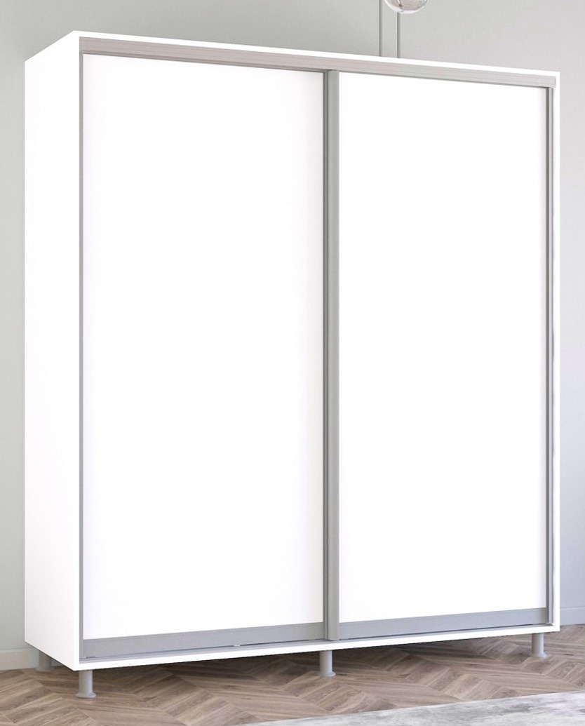 Dulap cu uşi glisante Mobildor-Lux Aron P 200x200 (8681 Alb Briliant) uși glisante din PAL