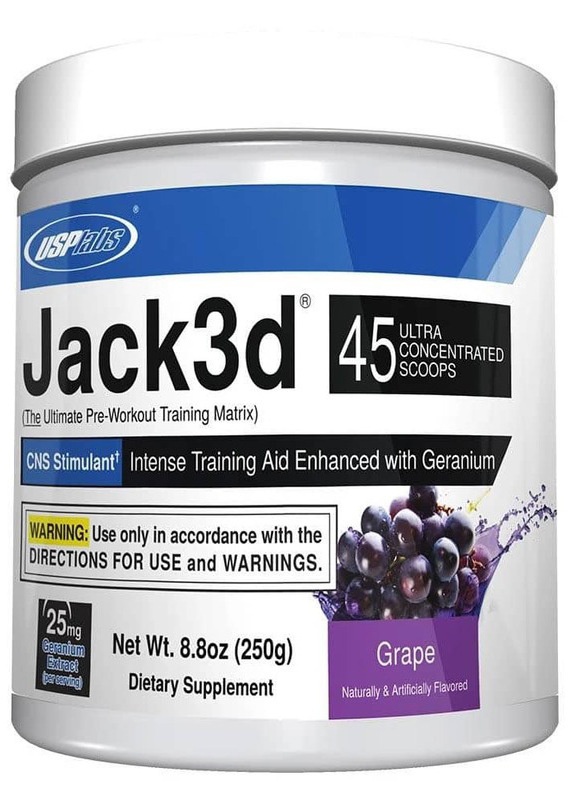 Предтренировочный комплекс USPlabs Jack 3d Grape 250g