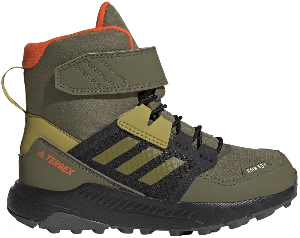 Bocanci pentru copii Adidas Terrex Trailmaker High C Rdy K Focus Olive/Pulse Olive/Impact Orange s.37.5