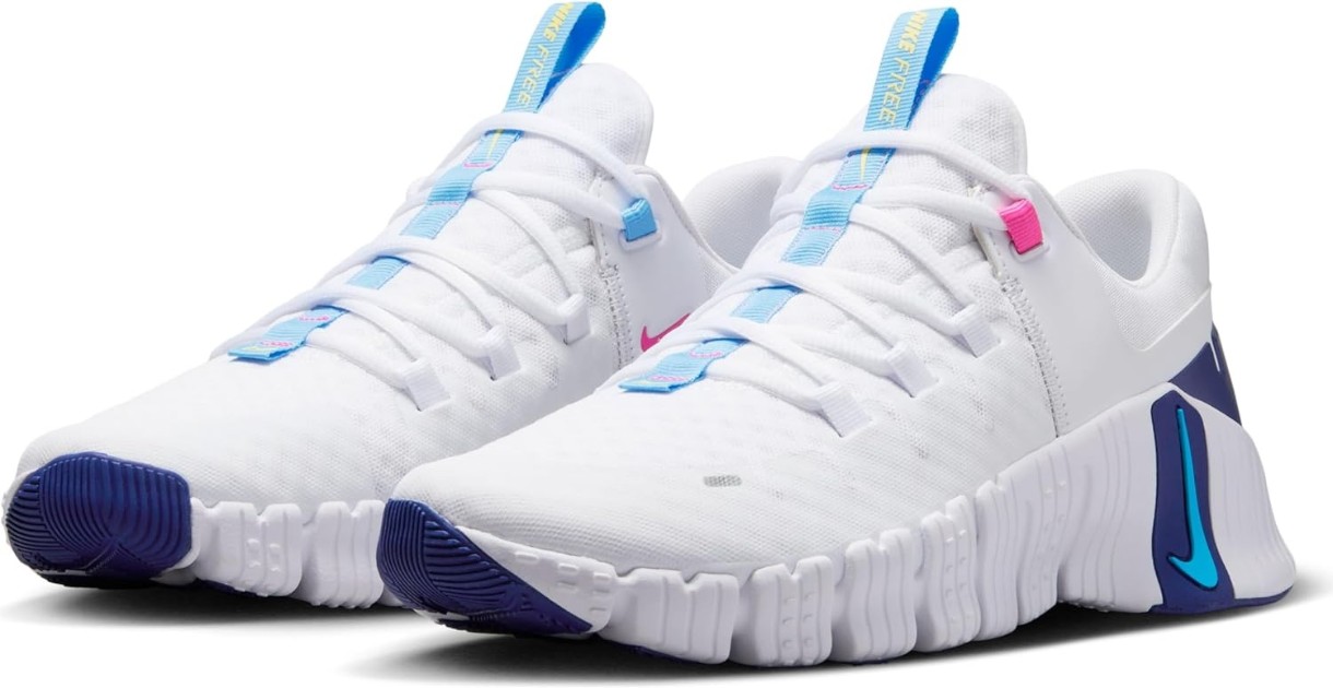 Adidași pentru dame Nike W Free Metcon 5 White/Aquarius Blue, s.39