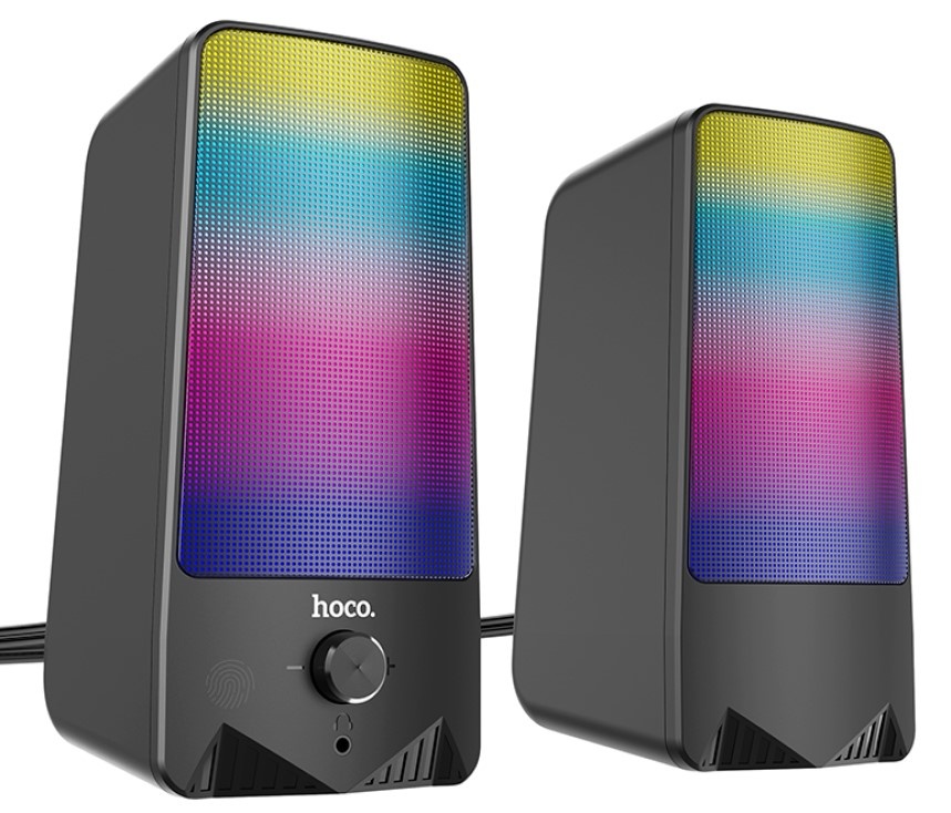 Компьютерные колонки Hoco DS14 RGB Rhythmic Spectrum Black