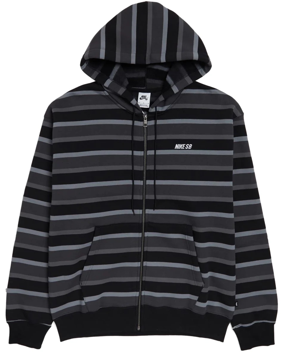 Мужская толстовка Nike U Nk Sb Flc Fz Stripes Cool Grey/Anthracite/White, s.XXL