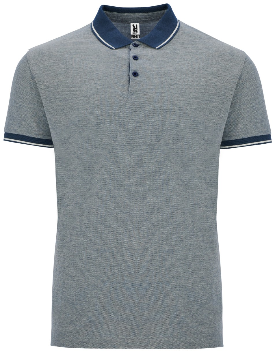 Поло Roly Bowie 0395 Heather Navy Blue, s.XXL