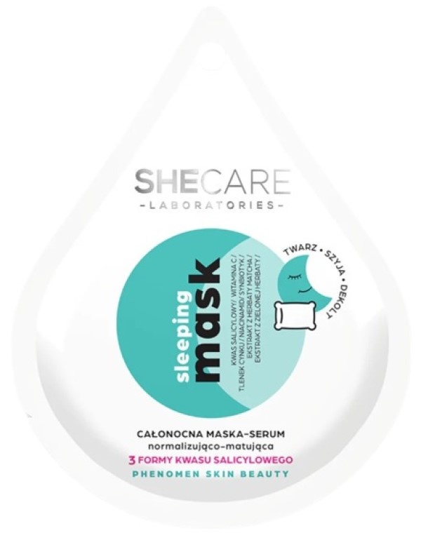 Маска для лица SheCare Sleeping Mask Normalizing & Mattifying 10ml