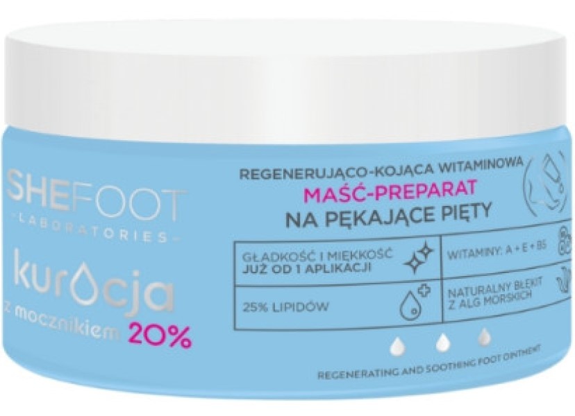 Mască pentru picioare SheFoot Treatment Regenerating & Soothing Urea 20% 80g