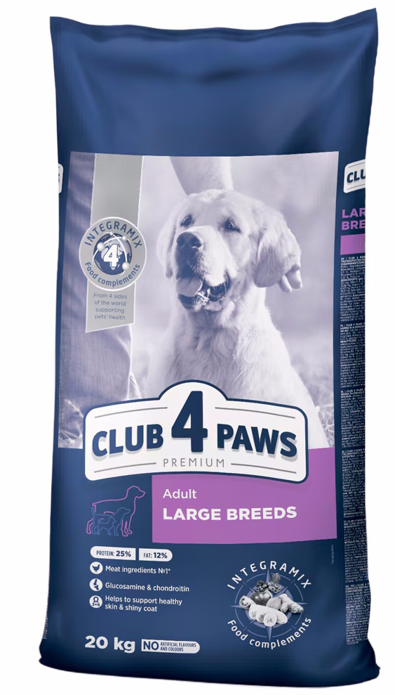 Hrană uscată pentru câini Клуб4лапы Premium Large Breeds 20kg