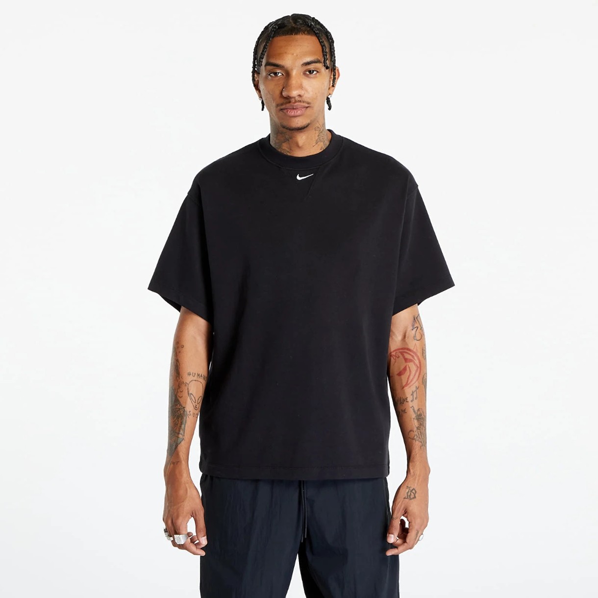 Tricou bărbătesc Nike M Nk Solo Swsh Ss Hw Top Black, s.M