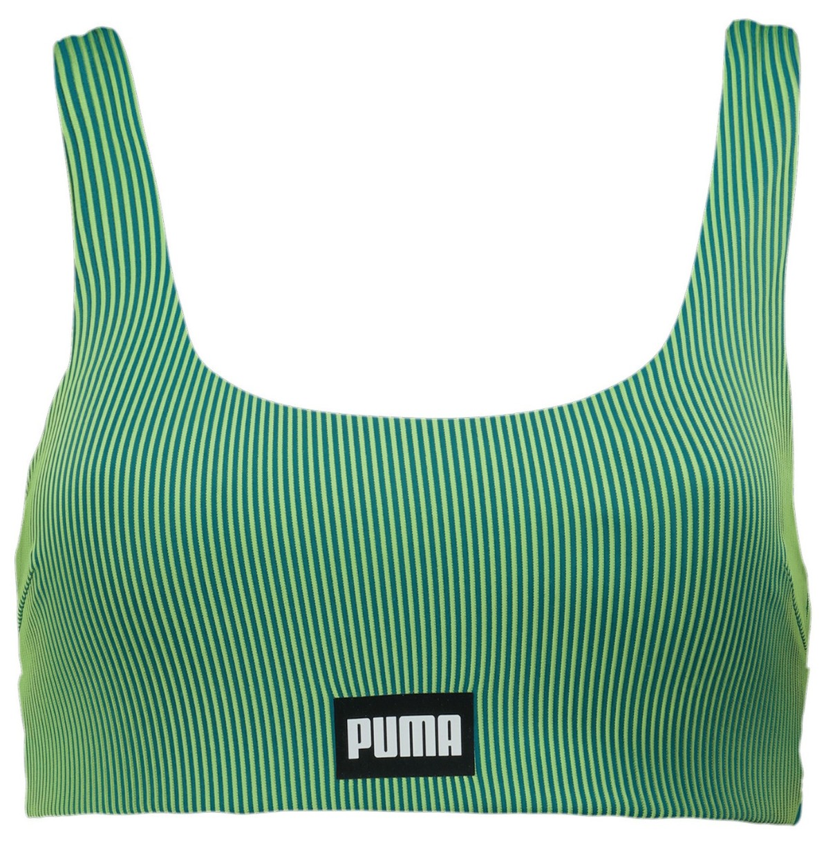Лиф Puma Swim Women Ribbed Scoop Neck Top 1P Green/Black, s.M