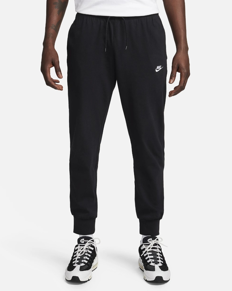 Pantaloni spotivi pentru bărbați Nike M Nk Club Knit Jogger Black/White, s.M
