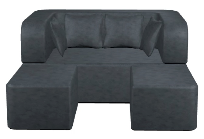 Canapea fara rama Tiara Caprice 4 Extra Dark Grey