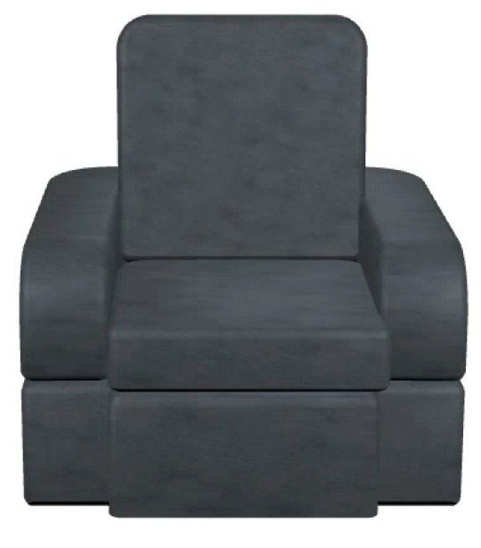 Бескаркасное раскладное кресло Tiara Terra Plus 1 Dark Grey