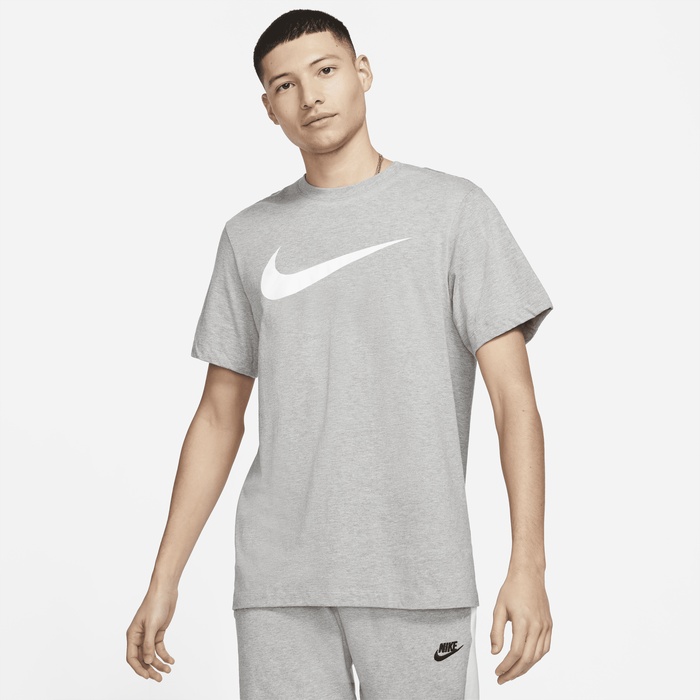 Tricou bărbătesc Nike M Nsw Tee Icon Swoosh Dark Gray Melange/White, s.L