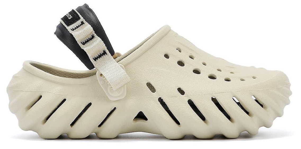 Шлёпанцы детские Crocs Echo Clog Bone/Black/Beige, s.38-39