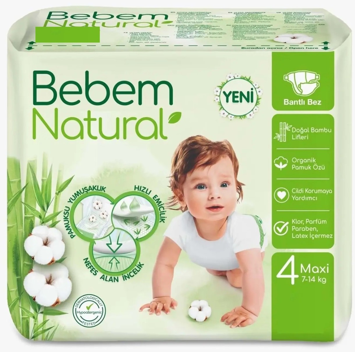 Scutece Bebem Natural Maxi 4/52pcs