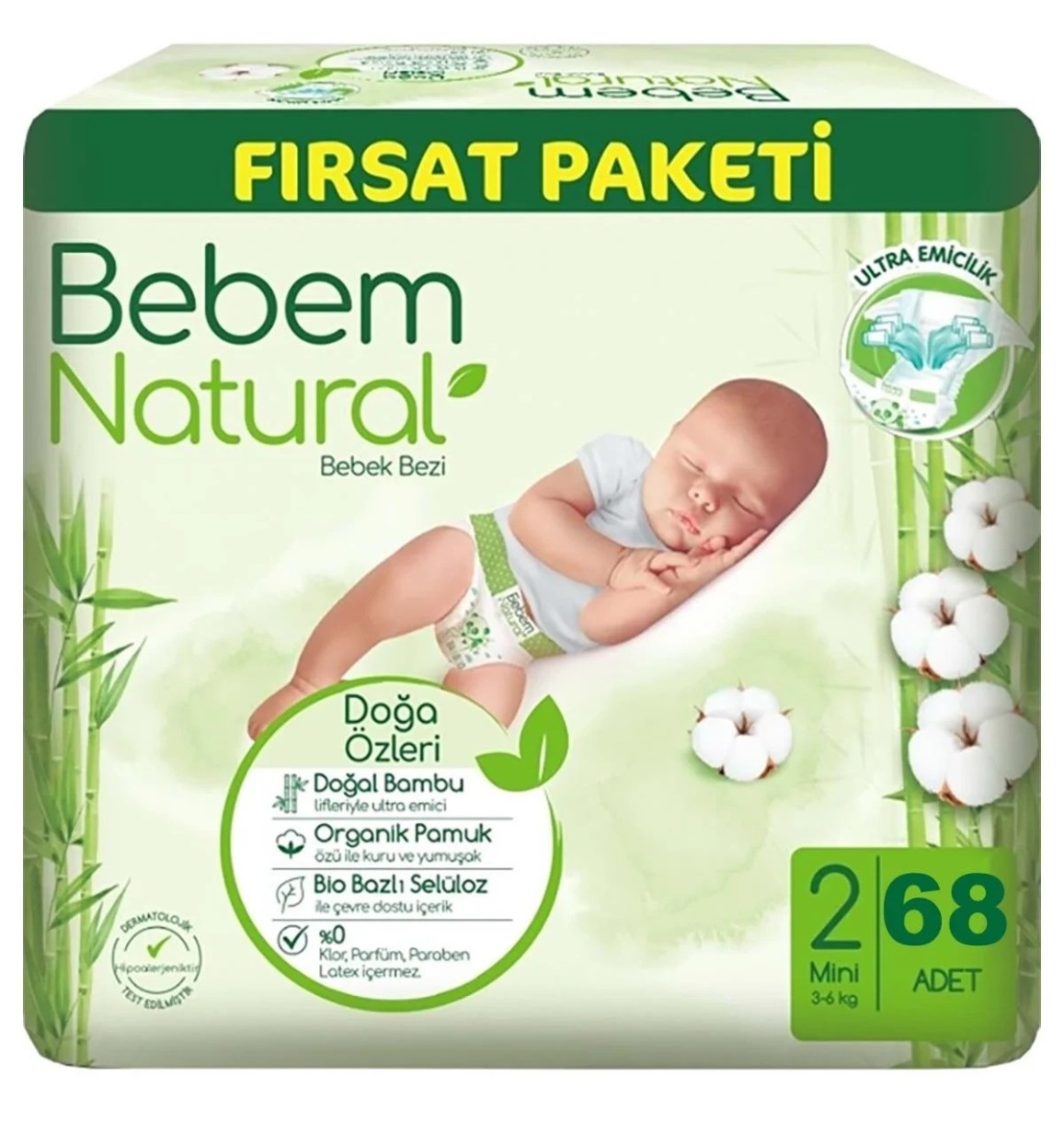 Scutece Bebem Natural Mini 2/68pcs