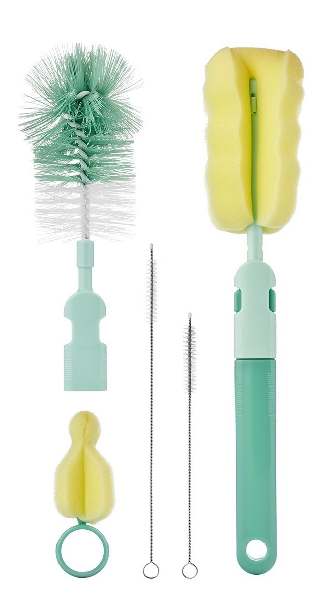 Set îngrijire biberoane Roxy Kids 5pcs Blue (RFD-007)