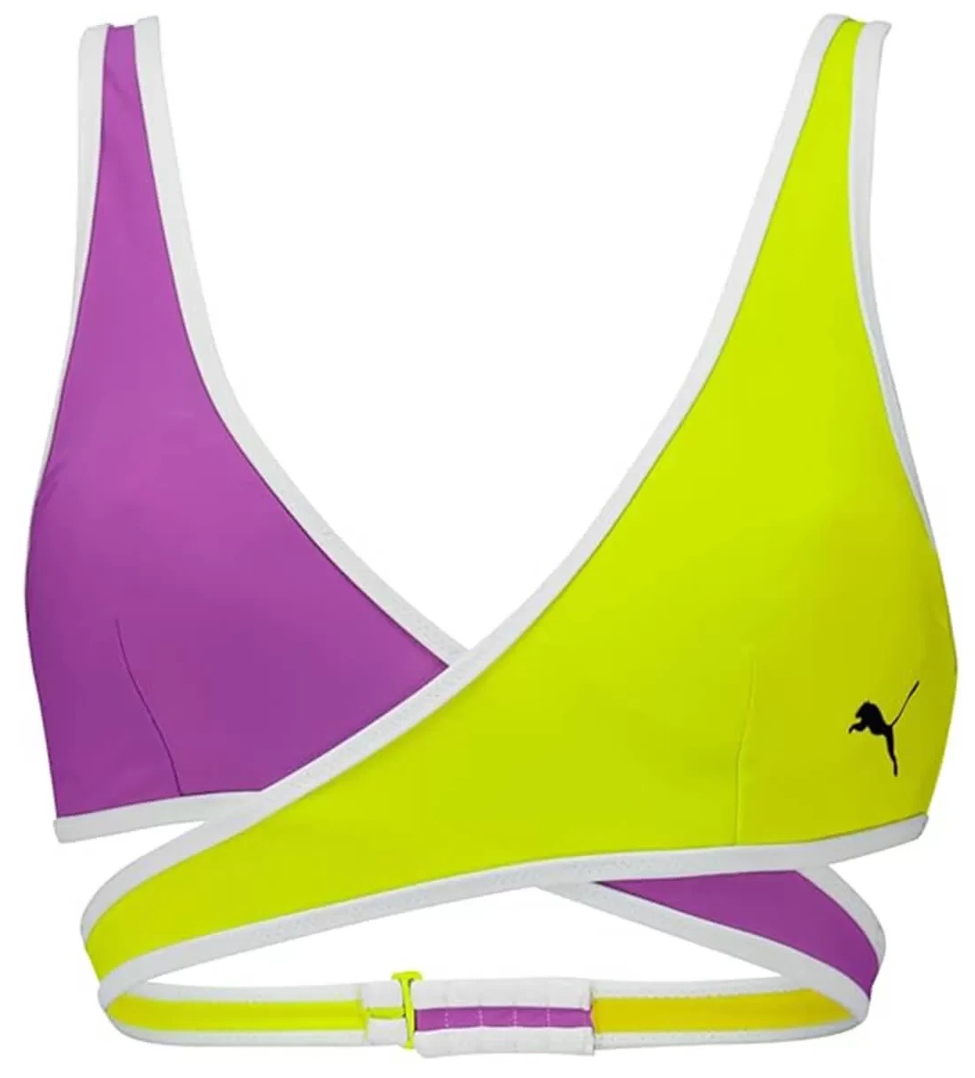 Лиф Puma Swim Women Contour Plunge Top 1P Purple/Fluo Yellow, s.XS