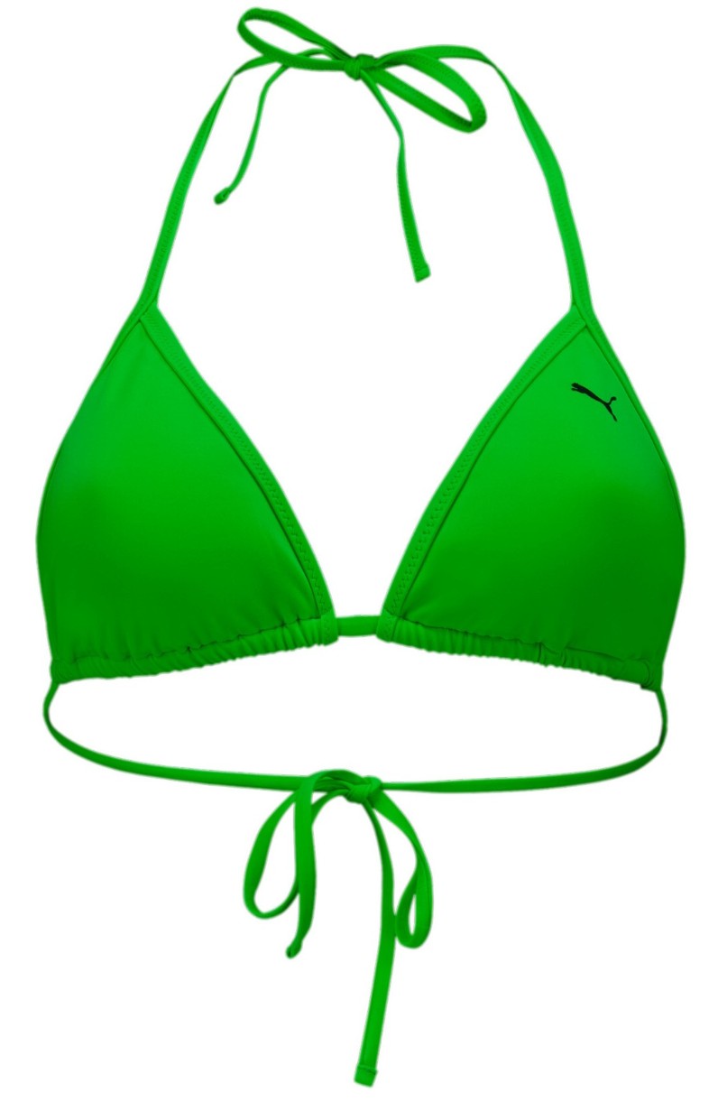 Sutien de baie Puma Swim Women Triangle Bikini Top 1P Fluo Green, s.XS